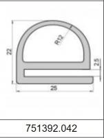 Силиконовый уплотнитель Е-образный 751392.042